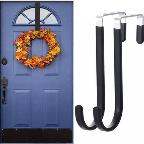 مجموعة 10 خطافات فوق الباب، خطافات تنظيم شديدة التحمل، شماعة خطافات فردية لتعليق معاطف المناشف وحقائب الملابس والقبعات، وخطاطيف معدنية ومطاطية سوداء للحمام والمطبخ وغرفة النوم وغرفة المعيشة in Kuwait