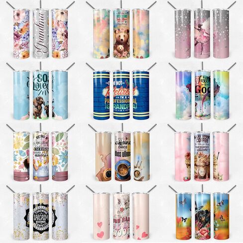 50 Pc. Ready-to-Press Sublimation for Tumblers - 20 oz Transfer Sheets Paper - 50 Sheet Variety Pack in Saudi Arabia