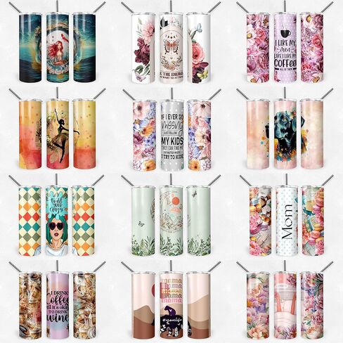 50 Pc. Ready-to-Press Sublimation for Tumblers - 20 oz Transfer Sheets Paper - 50 Sheet Variety Pack in Saudi Arabia