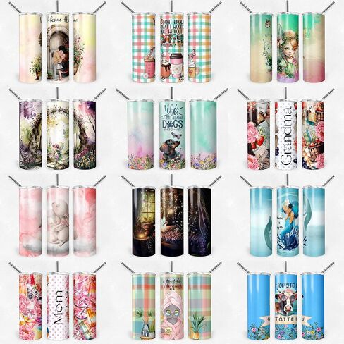 50 Pc. Ready-to-Press Sublimation for Tumblers - 20 oz Transfer Sheets Paper - 50 Sheet Variety Pack in Saudi Arabia