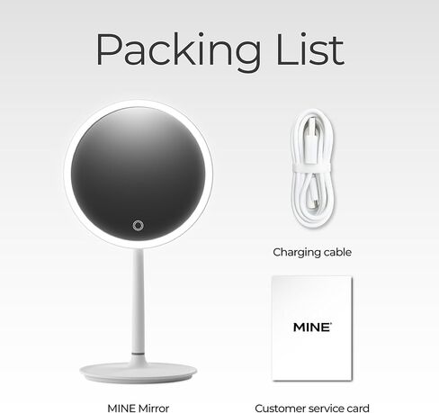 مرآة مكياج مضاءة، مرآة مكياج مقاس 7.5 بوصة مع 3 أضواء ملونة، مرآة مكياج LED، مرآة مستحضرات تجميل احترافية قابلة للتعتيم مع 58 مصباح LED ممتاز، مرآة مكتب واقفة in Kuwait