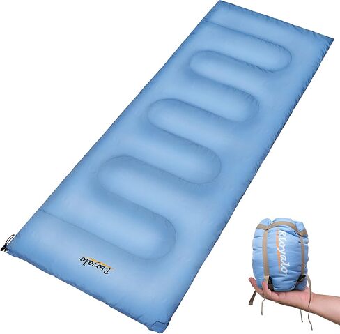 RIOYALO 3 Season Ultralight Backpacking Sleeping Bag | Cool/Warm Weather Lightweight Camping Sleeping Bags for Adult | Compact Hiking Sleeping Bags with Compression Sack in Rectangular - 75 X 33 in in Saudi Arabia