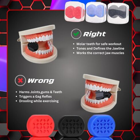 Jaw Exerciser for Men & Women, 3 Levels Silicone Jawline Exerciser, Jaw Trainer & Jaw Strengthener for All Level Users, 6 Pcs Powerful Jawline Trainer & Jawline Shaper in Saudi Arabia