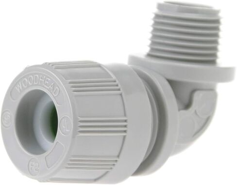 Woodhead 5543 MAX-LOC Strain Relief Cord-Sealing Grip, ¾-inch NPT Thread Size, 90 Degree Angle Male, Cable Diameter .625-inched-.750-inches in Kuwait