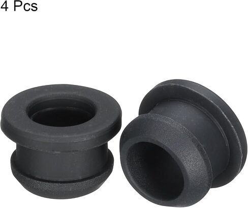 MECCANIXITY 4Pcs Snap Rubber Grommet Plug Mount Dia 11.5mm ID 8.5mm Seal Anti-Scratch for Electrical Box Cable Pipe Black in Saudi Arabia