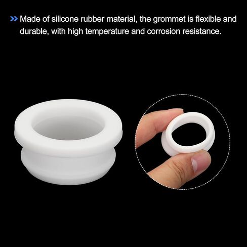MECCANIXITY 4Pcs Snap Rubber Grommet Plug Mount Dia 11.5mm ID 8.5mm Seal Anti-Scratch for Electrical Box Cable Pipe Black in Saudi Arabia