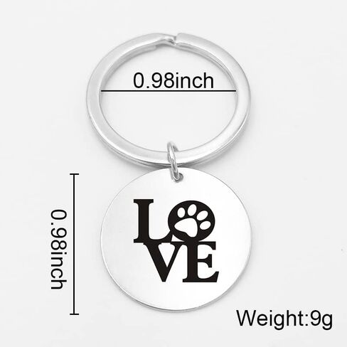 القط الكلب عاشق هدية للنساء الرجال أنا أحب الكلب القط مخلب طباعة سلسلة المفاتيح للحيوانات الاليفة القط الكلب أمي عيد ميلاد هدية عيد الميلاد القط الكلب التذكاري تذكار لمالك الحيوانات الأليفة الهدايا للرجال النساء in Kuwait