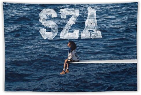 BeeestTapestry S-Z-A نسيج ألبوم المغني نسيج جمالي لغرفة النوم مفروشات جمالية ديكور جدار معلق لغرفة المعيشة 40 بوصة × 60 بوصة in Kuwait