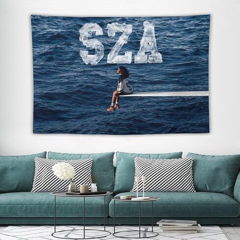 BeeestTapestry S-Z-A نسيج ألبوم المغني نسيج جمالي لغرفة النوم مفروشات جمالية ديكور جدار معلق لغرفة المعيشة 40 بوصة × 60 بوصة in Kuwait