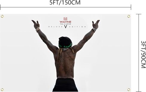 ملصق ديكور غرفة نسيج جمالي مقاس 3x5 قدم من Rap Lil مع 4 حلقات نحاسية لغرفة النوم وغرفة المعيشة in Kuwait