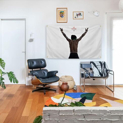 ملصق ديكور غرفة نسيج جمالي مقاس 3x5 قدم من Rap Lil مع 4 حلقات نحاسية لغرفة النوم وغرفة المعيشة in Kuwait