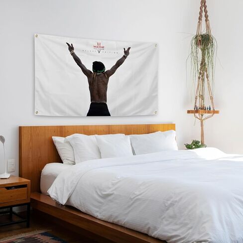 ملصق ديكور غرفة نسيج جمالي مقاس 3x5 قدم من Rap Lil مع 4 حلقات نحاسية لغرفة النوم وغرفة المعيشة in Kuwait