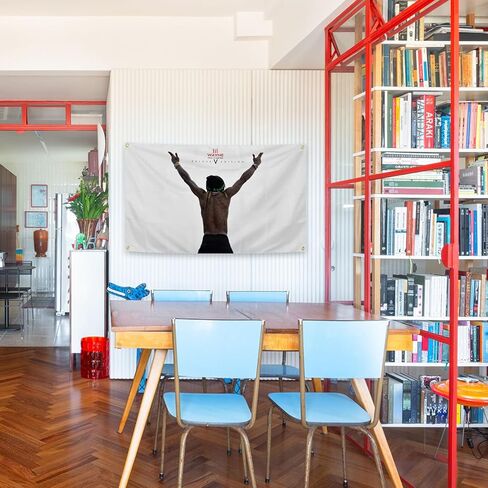 ملصق ديكور غرفة نسيج جمالي مقاس 3x5 قدم من Rap Lil مع 4 حلقات نحاسية لغرفة النوم وغرفة المعيشة in Kuwait