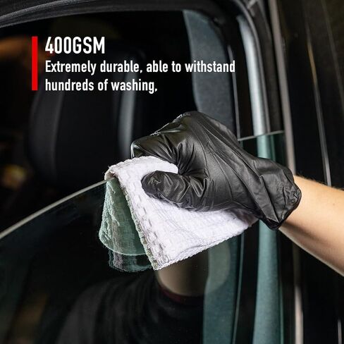 Maxshine Waffle Towel (400GSM) - Professional Microfiber Towels for Car Windows, Mirrors & Delicate Car Surface, Drying Car Towels, Microfiber Cleaning Cloth - Auto Detailing, 1 Pack, 24" x 36" in Saudi Arabia