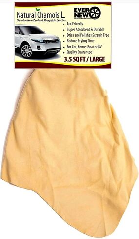 Natural Chamois L (3.5 sq ft.) Large Size by Ever New Automotive Premium New Zealand Sheepskin! for Auto, Boats, RV and Home! Amazing Renewable Resource! in Saudi Arabia