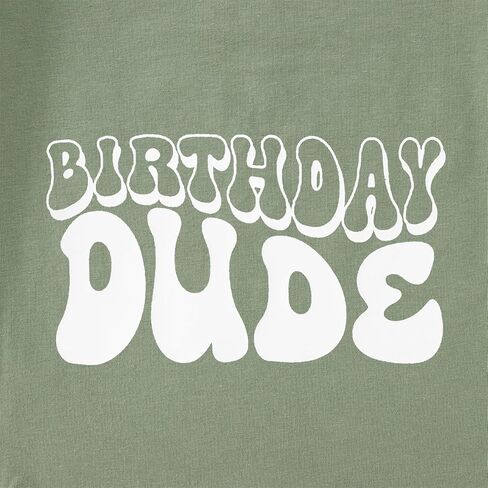 KEKEMI Toddler Boy Birthday Dude Graphic Shirt Baby Boys Funny Letter Print T-Shirt 1st 2nd 3rd 4th 5th B-Day Party Tee Tops in Saudi Arabia