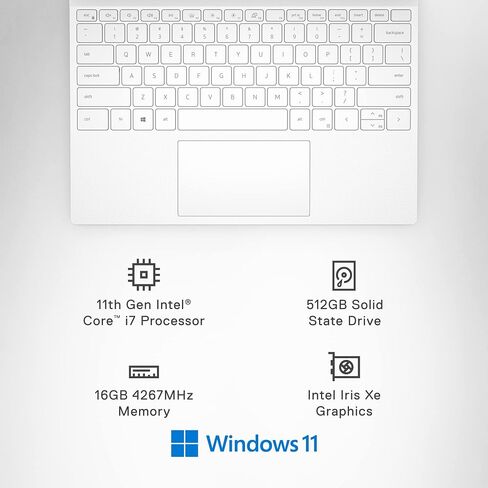 لاب توب ديل XPS 13 9310 - شاشة لمس 13.4 بوصة OLED 3.5K (3456x2160)، انتل كور i7-11195G7، 16 جيجا LPDDR4x، 512 جيجا اس اس دي، Intel Iris Xe Graphics، دعم ممتاز لمدة عام، ويندوز 11 هوم - فضي in Saudi Arabia