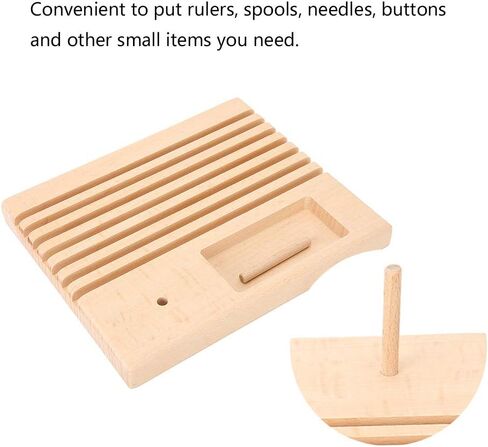 Fdit Wooden Quilting Ruler Rack DIY Spool Holder Rack Storage Organizer Sewing Tool for Knitting and Crafts DIY Sewing in Saudi Arabia