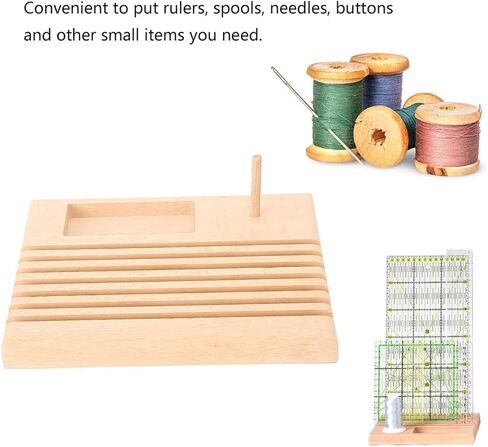 Fdit Wooden Quilting Ruler Rack DIY Spool Holder Rack Storage Organizer Sewing Tool for Knitting and Crafts DIY Sewing in Saudi Arabia