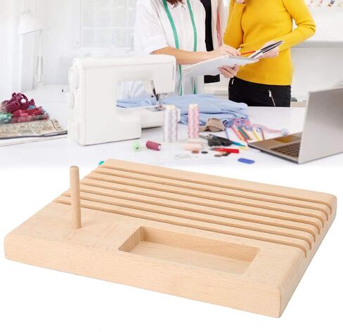 Fdit Wooden Quilting Ruler Rack DIY Spool Holder Rack Storage Organizer Sewing Tool for Knitting and Crafts DIY Sewing in Saudi Arabia