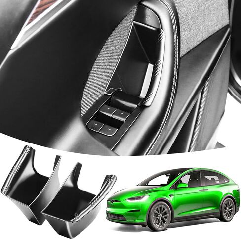 2PCS Door Storage Trays for Tesla Model X 2024 2023 2022,Door Tray Pockets Organizer Compatible for Tesla Model X Accessories,Protector Side Storage Interior Accessories in Saudi Arabia