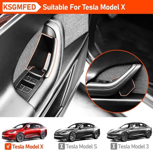 2PCS Door Storage Trays for Tesla Model X 2024 2023 2022,Door Tray Pockets Organizer Compatible for Tesla Model X Accessories,Protector Side Storage Interior Accessories in Saudi Arabia