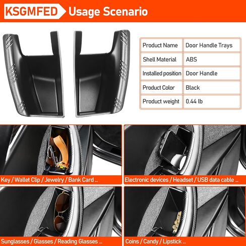 2PCS Door Storage Trays for Tesla Model X 2024 2023 2022,Door Tray Pockets Organizer Compatible for Tesla Model X Accessories,Protector Side Storage Interior Accessories in Saudi Arabia