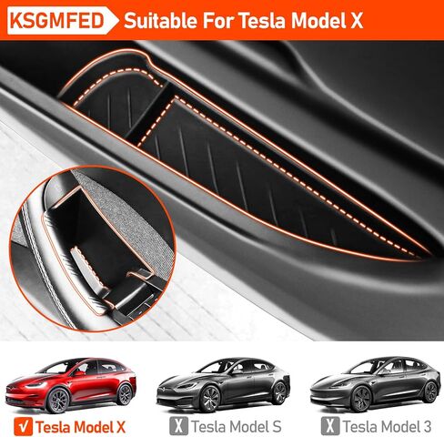 قطعتان من صواني تخزين مقبض الباب الأمامي لطراز Tesla X 2024 2023 2022، واقي غطاء مقبض الباب متوافق مع ملحقات Tesla Model X، صندوق المنظمات الداخلية in Kuwait