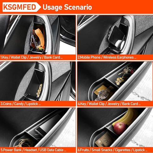 قطعتان من صواني تخزين مقبض الباب الأمامي لطراز Tesla X 2024 2023 2022، واقي غطاء مقبض الباب متوافق مع ملحقات Tesla Model X، صندوق المنظمات الداخلية in Kuwait