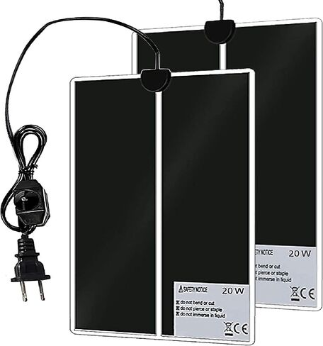 linifar 2 حزمة منصات التدفئة الزواحف، تعديل درجة الحرارة تحت خزان بساط سخان تررم للسلحفاة السلحفاة الملتحية التنين الأفعى السحلية الناسك السلطعون (20 واط) in Kuwait