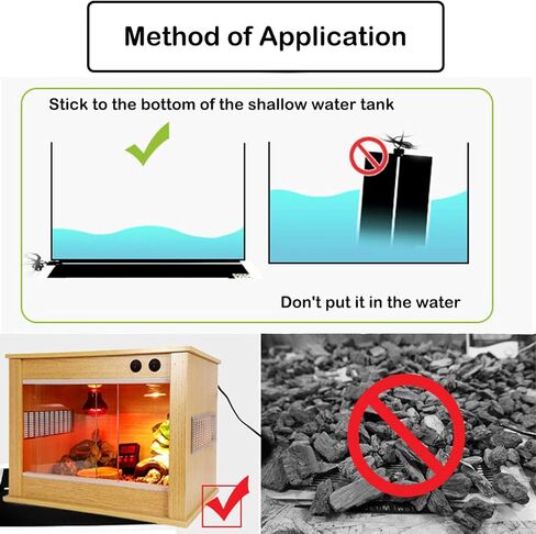 linifar 2 حزمة منصات التدفئة الزواحف، تعديل درجة الحرارة تحت خزان بساط سخان تررم للسلحفاة السلحفاة الملتحية التنين الأفعى السحلية الناسك السلطعون (20 واط) in Kuwait