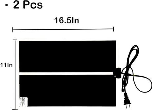 linifar 2 حزمة منصات التدفئة الزواحف، تعديل درجة الحرارة تحت خزان بساط سخان تررم للسلحفاة السلحفاة الملتحية التنين الأفعى السحلية الناسك السلطعون (20 واط) in Kuwait
