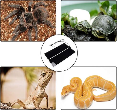 linifar 2 حزمة منصات التدفئة الزواحف، تعديل درجة الحرارة تحت خزان بساط سخان تررم للسلحفاة السلحفاة الملتحية التنين الأفعى السحلية الناسك السلطعون (20 واط) in Kuwait