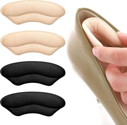 بطانات للكعب، واقيات للتجاعيد، زوجان من وسائد الوقاية من البثور، من جلد الغزال، أحذية كبيرة جدًا، مقابض حشو، نعال داخلية عالية، بطانة حماية للظهر، ملحقات للنساء والرجال (متعددة الألوان) in Kuwait