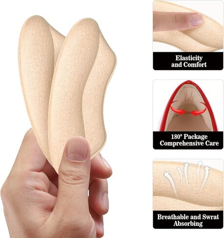 بطانات للكعب، واقيات للتجاعيد، زوجان من وسائد الوقاية من البثور، من جلد الغزال، أحذية كبيرة جدًا، مقابض حشو، نعال داخلية عالية، بطانة حماية للظهر، ملحقات للنساء والرجال (متعددة الألوان) in Kuwait