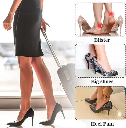 بطانات للكعب، واقيات للتجاعيد، زوجان من وسائد الوقاية من البثور، من جلد الغزال، أحذية كبيرة جدًا، مقابض حشو، نعال داخلية عالية، بطانة حماية للظهر، ملحقات للنساء والرجال (متعددة الألوان) in Kuwait