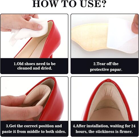 بطانات للكعب، واقيات للتجاعيد، زوجان من وسائد الوقاية من البثور، من جلد الغزال، أحذية كبيرة جدًا، مقابض حشو، نعال داخلية عالية، بطانة حماية للظهر، ملحقات للنساء والرجال (متعددة الألوان) in Kuwait