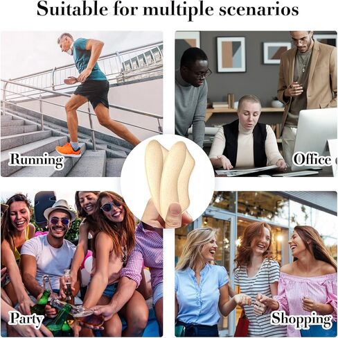 بطانات للكعب، واقيات للتجاعيد، زوجان من وسائد الوقاية من البثور، من جلد الغزال، أحذية كبيرة جدًا، مقابض حشو، نعال داخلية عالية، بطانة حماية للظهر، ملحقات للنساء والرجال (متعددة الألوان) in Kuwait