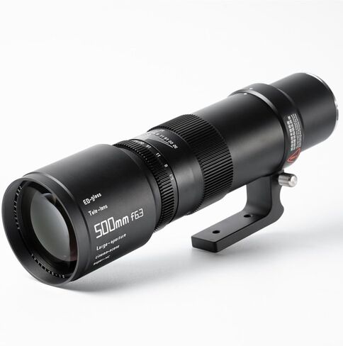 TTArtisan 500mm F6.3 Telephoto Wide-Angle Full Frame Manual Focal Lens for Nikon F-Mount Cameras D6, D5, Df, D850, D810A, D810, D780, D750, D610, etc in Kuwait