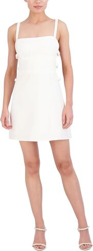 BCBGMAXAZRIA Women's Sleeveless Square Neck Blow Embellished Mini Dress in Saudi Arabia