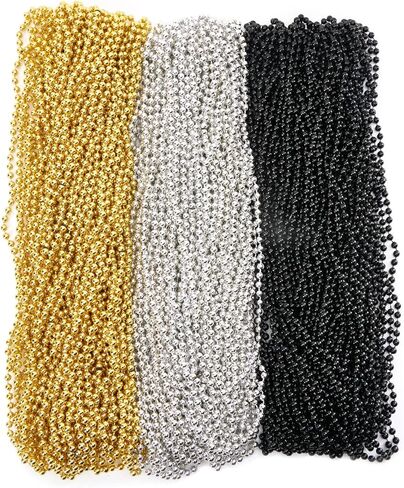 105 جهاز كمبيوتر شخصى الذهب الأسود الفضة مطرز القلائد السنة الجديدة الخرزة القلائد السنة الجديدة حزب اللوازم ماردي غرا حزب الخرز القلائد عطلة مطرز زي قلادة للحزب in Kuwait