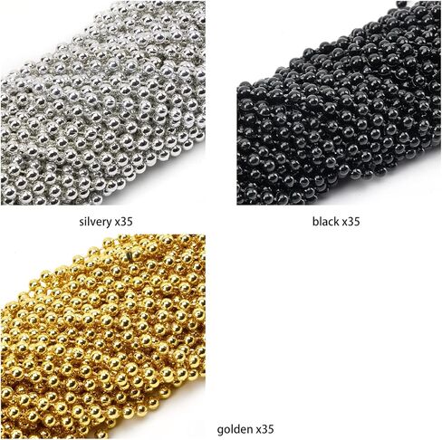 105 جهاز كمبيوتر شخصى الذهب الأسود الفضة مطرز القلائد السنة الجديدة الخرزة القلائد السنة الجديدة حزب اللوازم ماردي غرا حزب الخرز القلائد عطلة مطرز زي قلادة للحزب in Kuwait