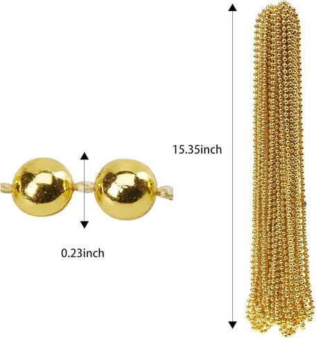 105 جهاز كمبيوتر شخصى الذهب الأسود الفضة مطرز القلائد السنة الجديدة الخرزة القلائد السنة الجديدة حزب اللوازم ماردي غرا حزب الخرز القلائد عطلة مطرز زي قلادة للحزب in Kuwait