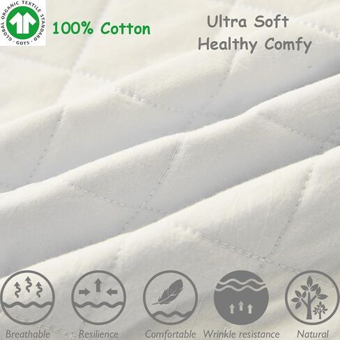Brandream Beige 3 Pieces Crib Bedding Set for Girls or Boys Quilt,Crib Sheet,Dust Ruffle Skirt, 100% Washed Cotton Like Linen Supersoft Farmhouse Chic Classic Quilted Plaid Design in Saudi Arabia