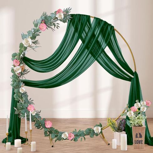 DeZerlor Wedding Draping Fabric Navy Blue Drapes for Backdrop | 29"x20FT, Sheer Curtains for Romantic Bridal Baby Shower Decorations Ceremony Birthday Party Outdoor Events in Saudi Arabia