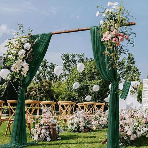 DeZerlor Wedding Draping Fabric Navy Blue Drapes for Backdrop | 29"x20FT, Sheer Curtains for Romantic Bridal Baby Shower Decorations Ceremony Birthday Party Outdoor Events in Saudi Arabia