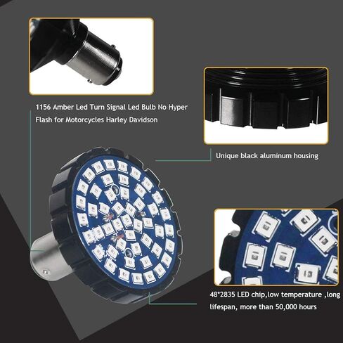 2-Inch White/Amber Switchback Motorcycle 1157 2357 2057 7528 BAY15D LED Front Turn Signal Light Bulbs For Harley Davidson,Full Can-bus No Hyper Flash No Resistor Required Replacements in Saudi Arabia