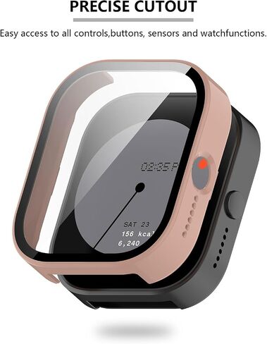 [4-Pack] Case with Tempered Glass Screen Protector Compatible with CMF by Nothing - CMF Watch Pro, Bumper Full Coverage Protective Hard PC Cases Face Cover for CMF Watch Pro (D395) in Saudi Arabia