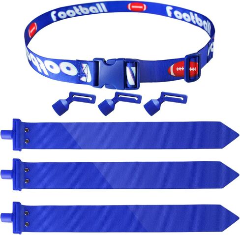 Axlksia Flag Football Belts, Flag Football Set for Kids Youth and Adults, Flag Football Flags for Player Training Competition (Blue) in Saudi Arabia