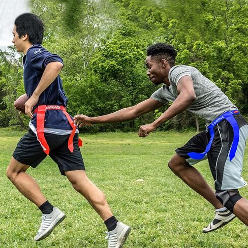 Axlksia Flag Football Belts, Flag Football Set for Kids Youth and Adults, Flag Football Flags for Player Training Competition (Blue) in Saudi Arabia
